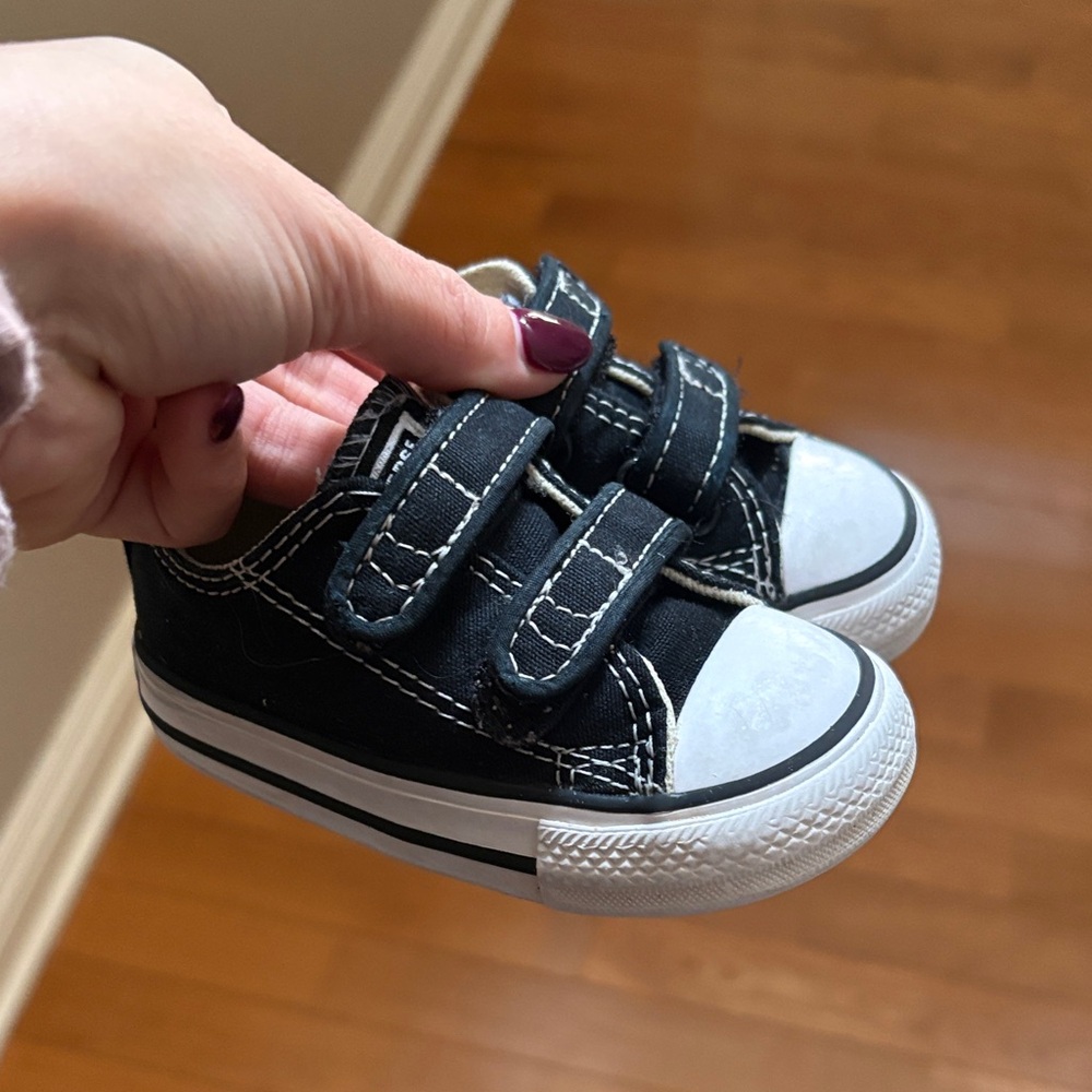 Converse Black Velcro Baby Sneakers
